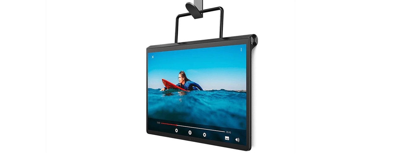 Yoga Tab 13 hang mode from the left (hook not included)