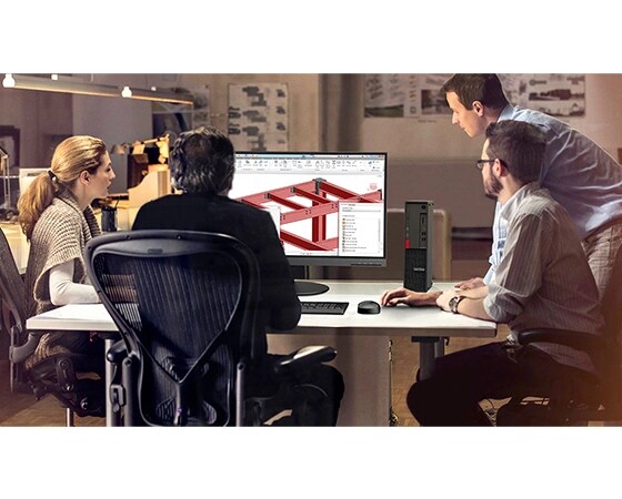 Lenovo ThinkStation P330 SFF, surrounded by employees in an architecture office.