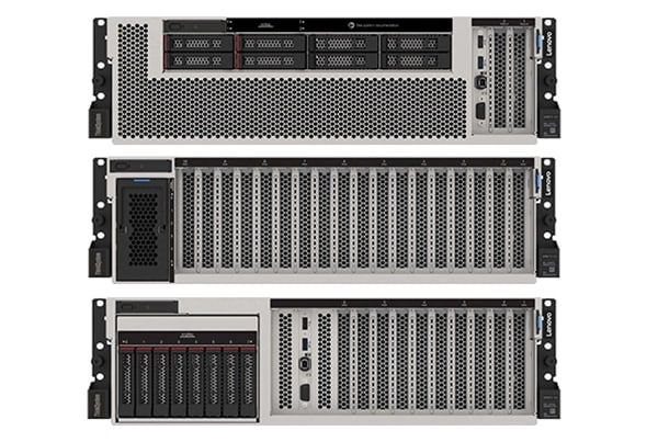 Lenovo ThinkSystem SR670 V2 Rack Server - front facing 3 stack