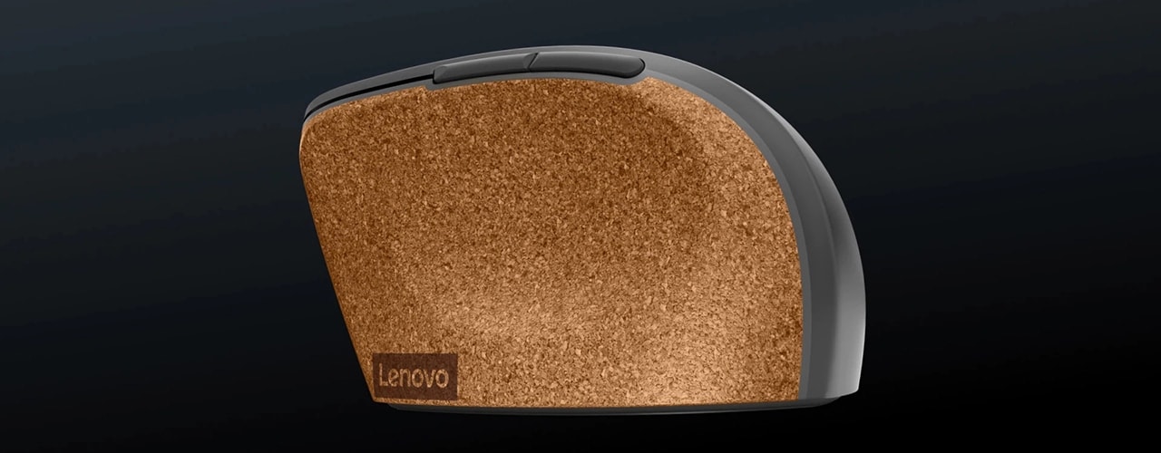 Lenovo Go Wireless Vertical Mouse left side profile
