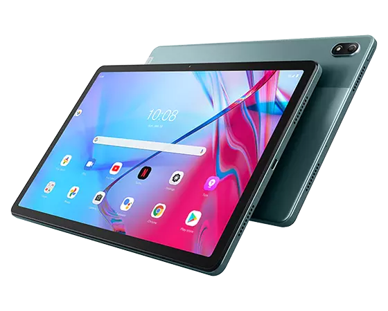 Lenovo Tab P11 5G front and rear view in Modernist Teal