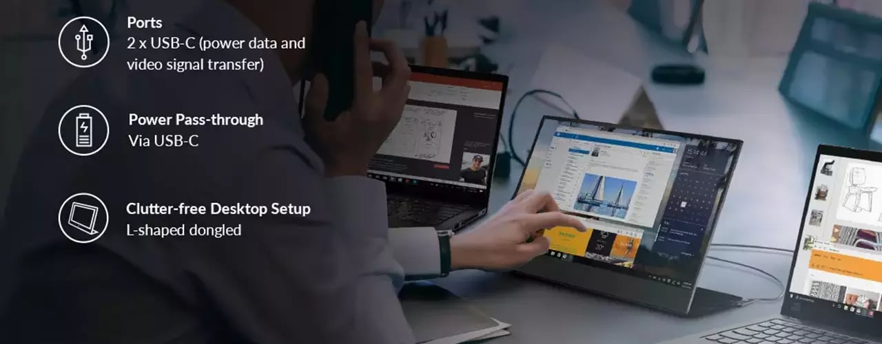 ThinkVision M14t USB-C Portable Touch Screen Monitor | Lenovo CA