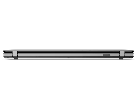 Vue arrière du ThinkPad T14 Gen 3 (14 AMD), fermé, montrant les charnières
