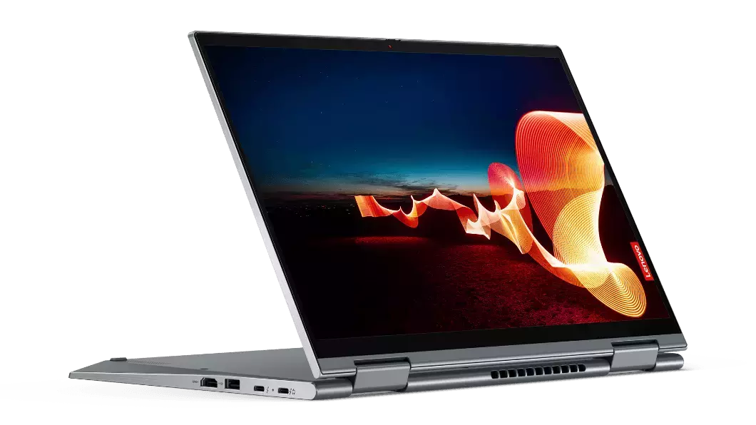 Lenovo ThinkPad X1 Yoga Gen 6 14" 2-en-1 en mode chevalet.