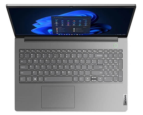 Lenovo ThinkBook 15 Gen 4 (15" AMD) laptop – top view, lid open