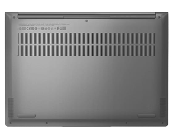 Vue de dessous de l’ordinateur portable Lenovo Yoga Slim 7i Pro Gen 7