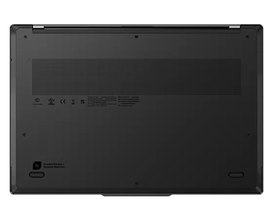 Bottom side of the Lenovo ThinkPad Z16 laptop. 