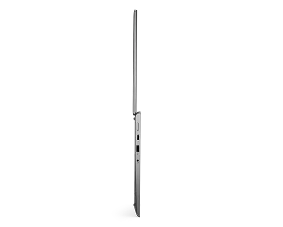 ThinkPad L13 Gen 3 laptop 180 degrees vertical, facing right.