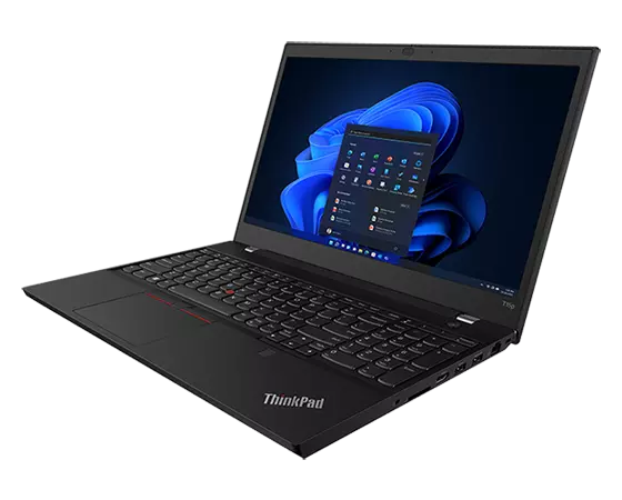 Right side view of ThinkPad T15p Gen 3 (15" intel) mobile workstation, displaying display, keyboard, and ports