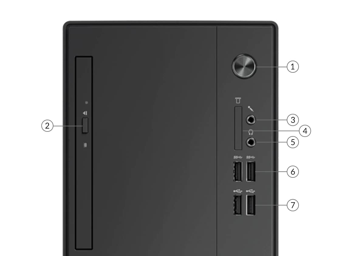 デスクトップ型PC Lenovo - Lenovo V55t 11KGCTO1WW Lenovo V55t tower desktop PC | AMD-powered business desktop