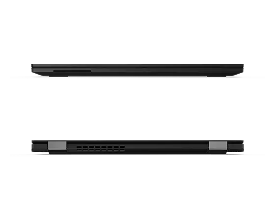 Front and back views of the ThinkPad L13 Gen 2 (13'' AMD) laptop, closed