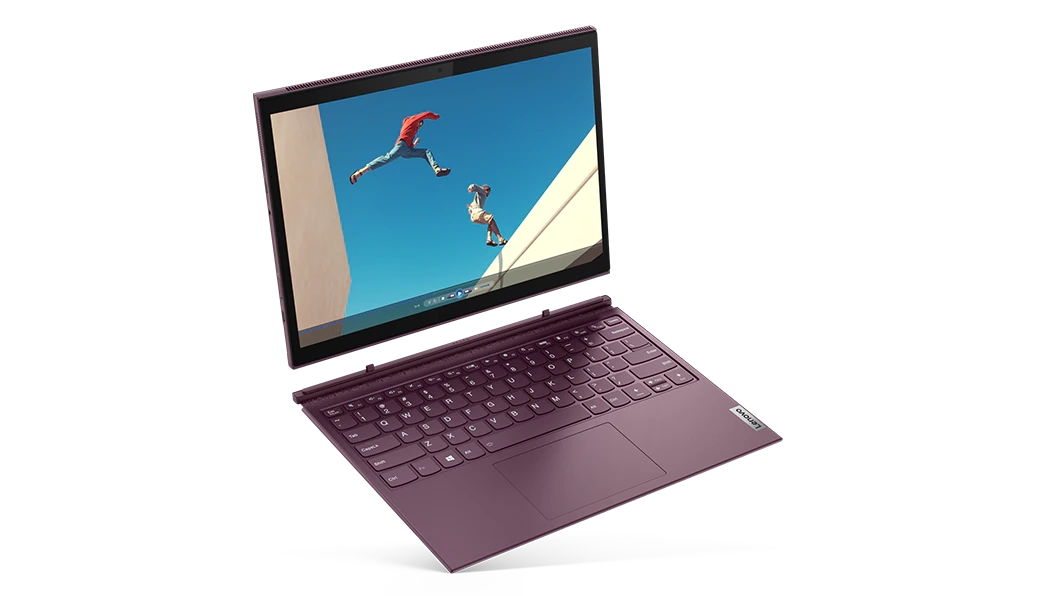Yoga Duet 7i Gen 6 (13″ Intel) Orchid, Bluetooth® keyboard detached, screen on
