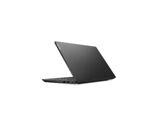 Lenovo V14 Gen 2 (14'' AMD) laptop – ¾ rear/right view, lid partially open