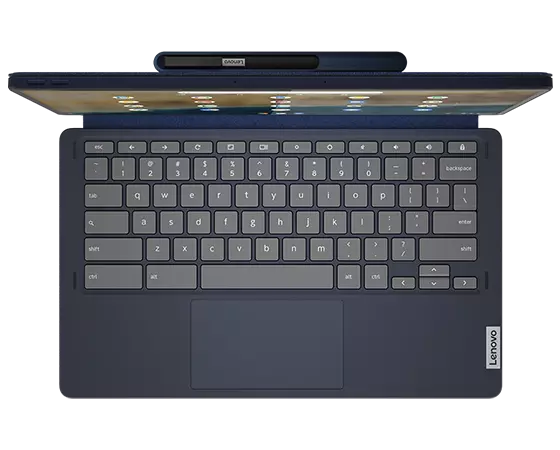 IdeaPad Duet 5 Chromebook Gen 6 (13″ QCOM), Abyss Blue, top view of keyboard