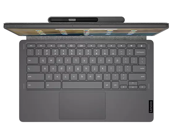 IdeaPad Duet 5 Chromebook Gen 6 (13″ QCOM), Storm Gray, top view of keyboard