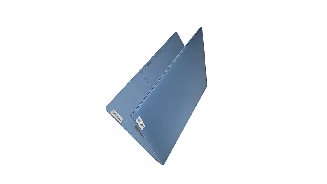 Folded angle view of the Lenovo IdeaPad S150 (11, AMD) laptop, flame orange color.