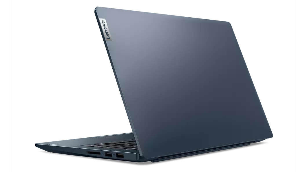 Abyss Blue IdeaPad 5i Gen 7 laptop rear-facing view