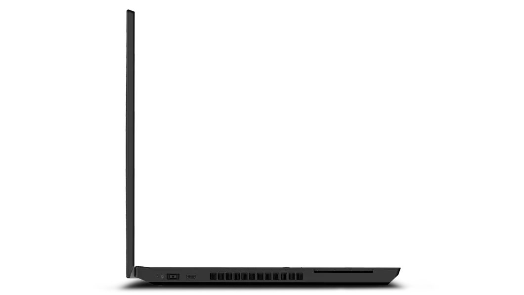 Left-side profile of Lenovo ThinkPad P15v Gen 3 mobile workstation, showing edge of display & keyboard, plus ports