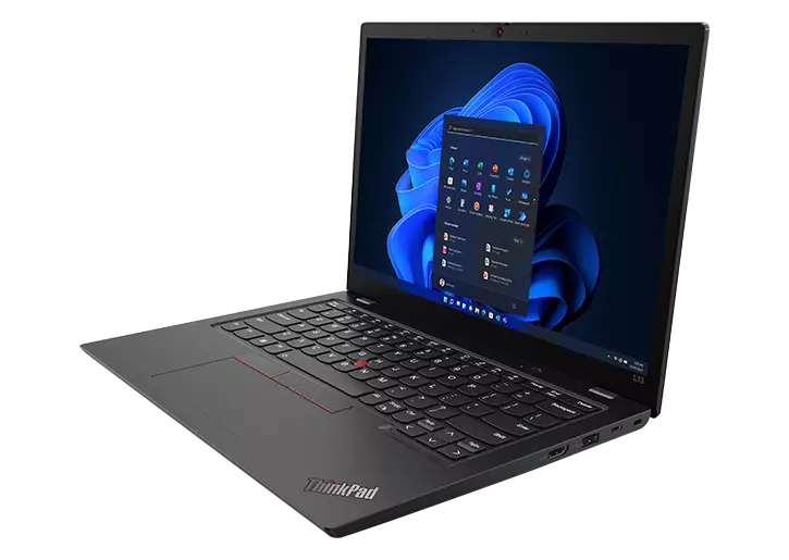 ThinkPad L13 Gen 3 laptop front-facing view, facing left