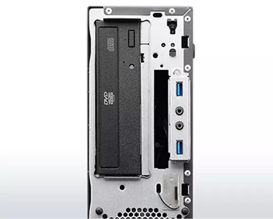 Lenovo ThinkCentre M93/M93p SFF Desktop front detail view with case cover removed