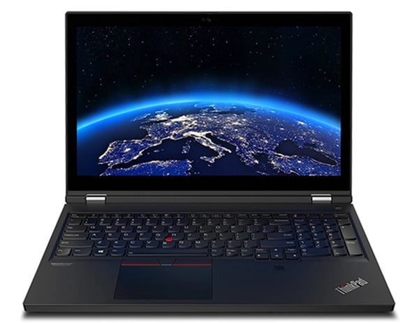 ThinkPad T15g laptop, front view showing keyboard & display