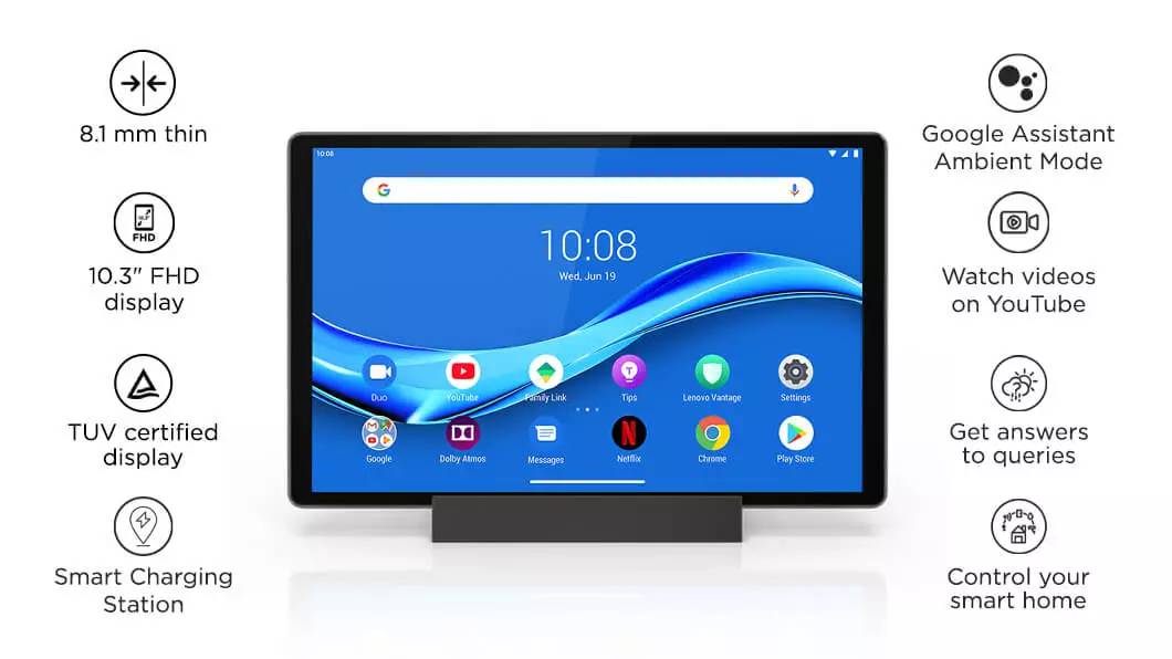 Smart Tab M10 Plus (2nd Gen) with the Google Assistant | 26.16cms