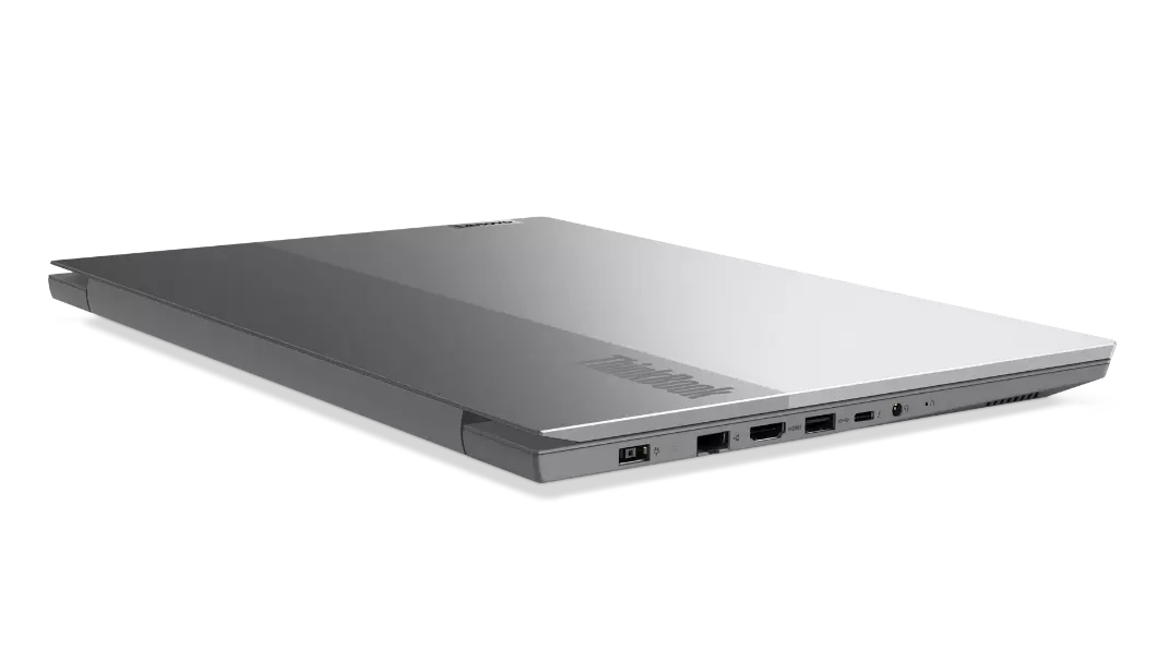 Lenovo ThinkBook 15p Gen 2 (15, Intel) laptop closed, showing dual-tone top cover and back-side hinges.
