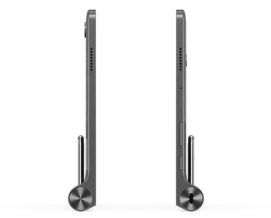 Two Lenovo Yoga Tab 11 tablets—left and right side views