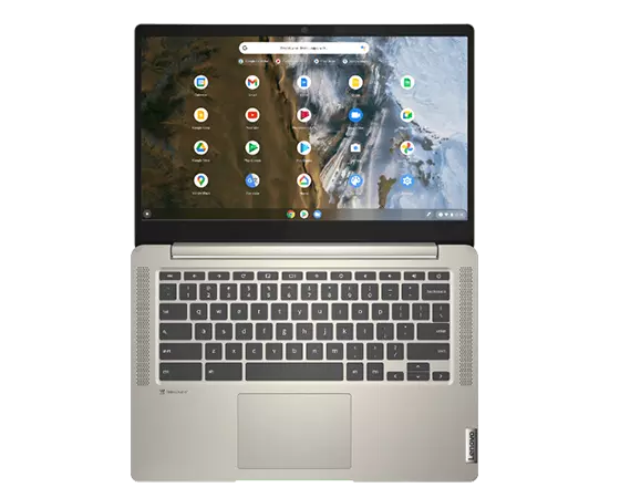 Front right angle view of a closed IdeaPad 5i Chromebook Gen 6 (14” Intel), showing the top cover