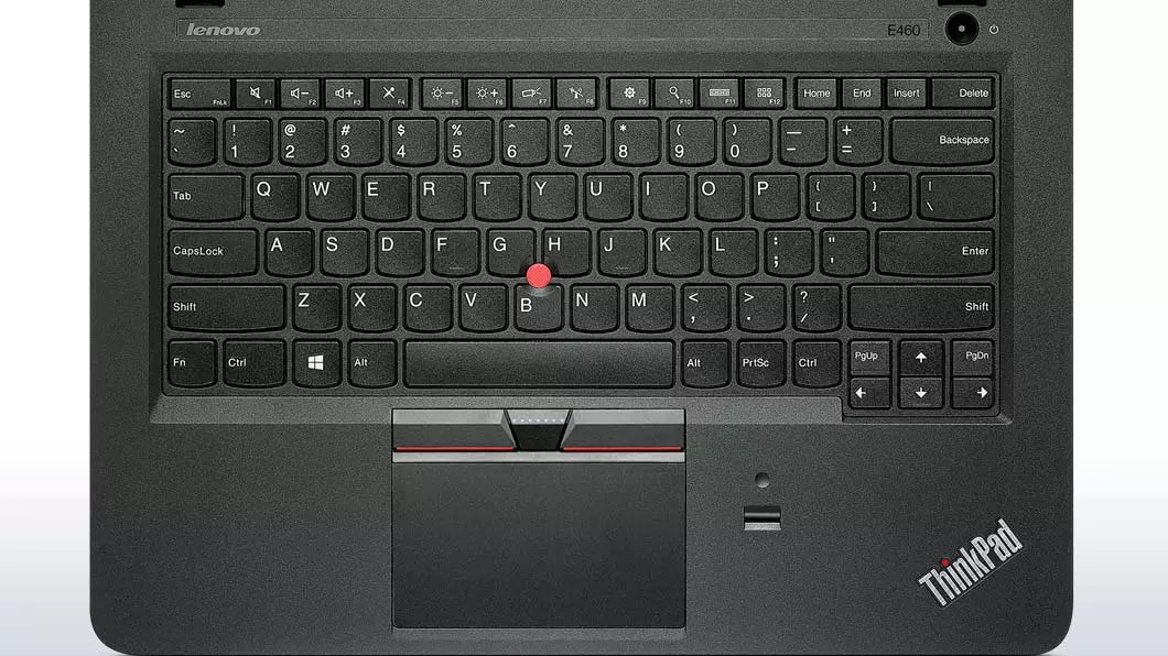 Lenovo ThinkPad E460 Overhead View of Keyboard