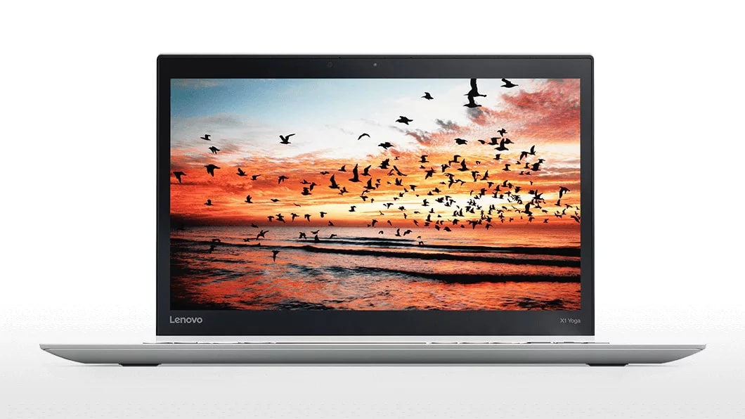 Lenovo ThinkPad X1 Yoga in Silver Front View in Laptop Mode