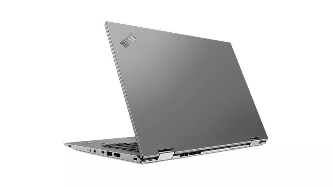 Thumbnail, Lenovo ThinkPad X1 Yoga (3rd Gen) in silver, backside angled right.