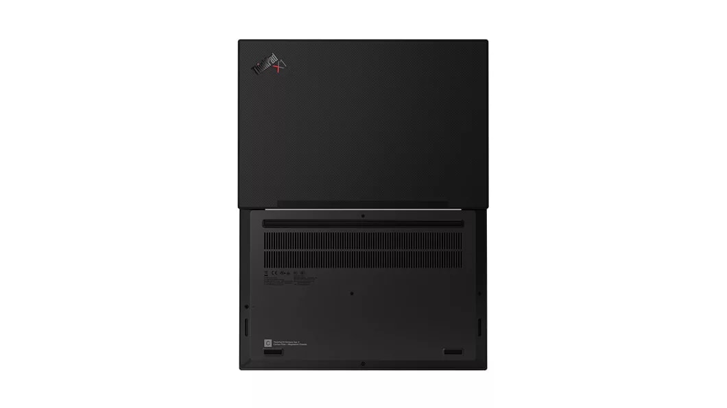 Back-facing ThinkPad X1 Extreme Gen 3 open 180 degrees