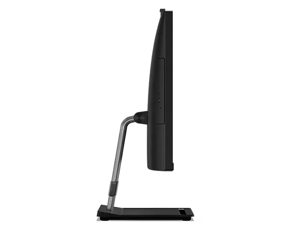 Left-side profile view of the stand-mounted ThinkCentre Neo 30a Gen 4 (24" Intel) all-in-one business PC.