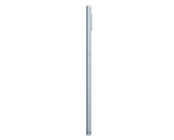 Vista del perfil lateral derecho de la tablet Lenovo Tab M9 en Frost Blue
