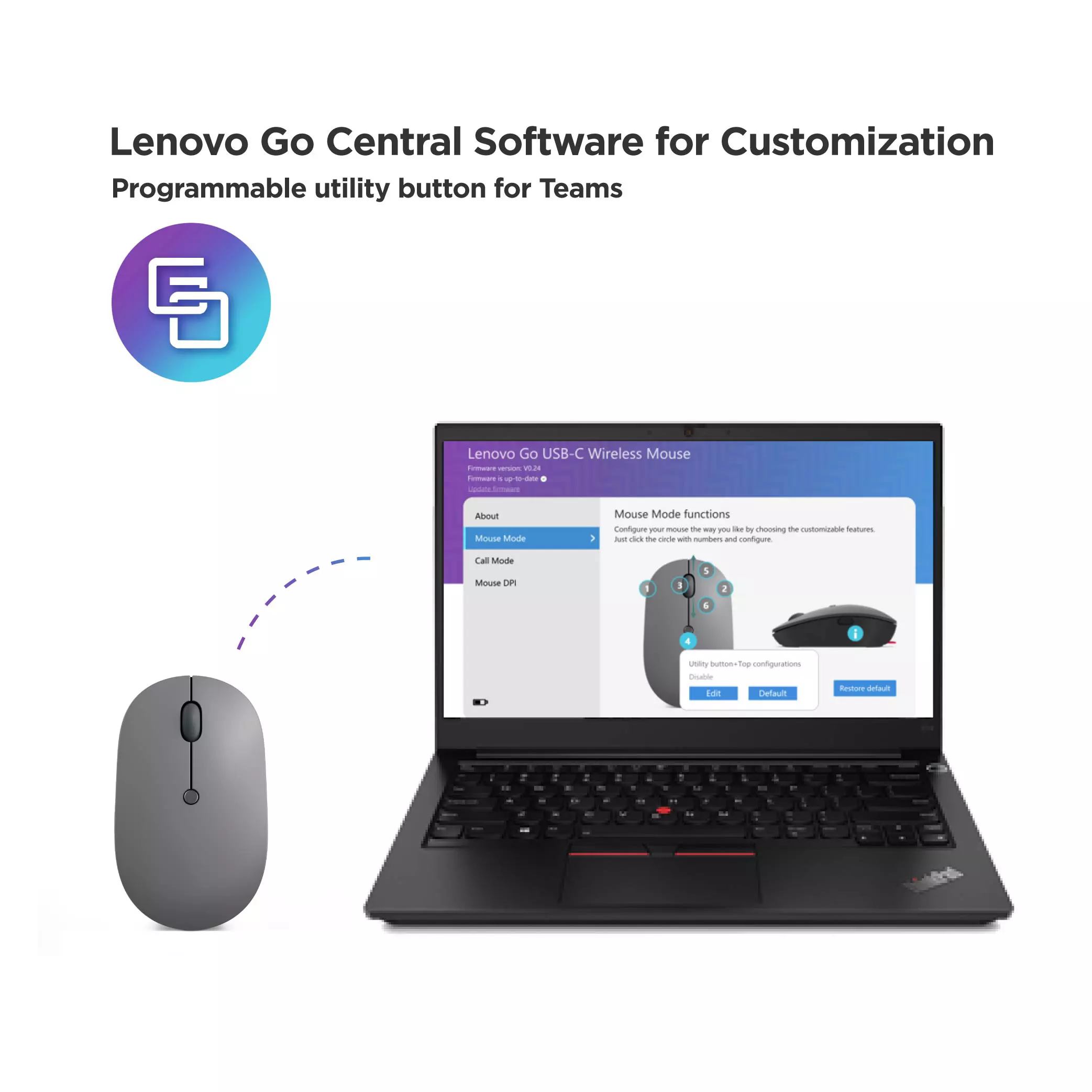 Lenovo Go USB Type-C ワイヤレス・マウス ブラック