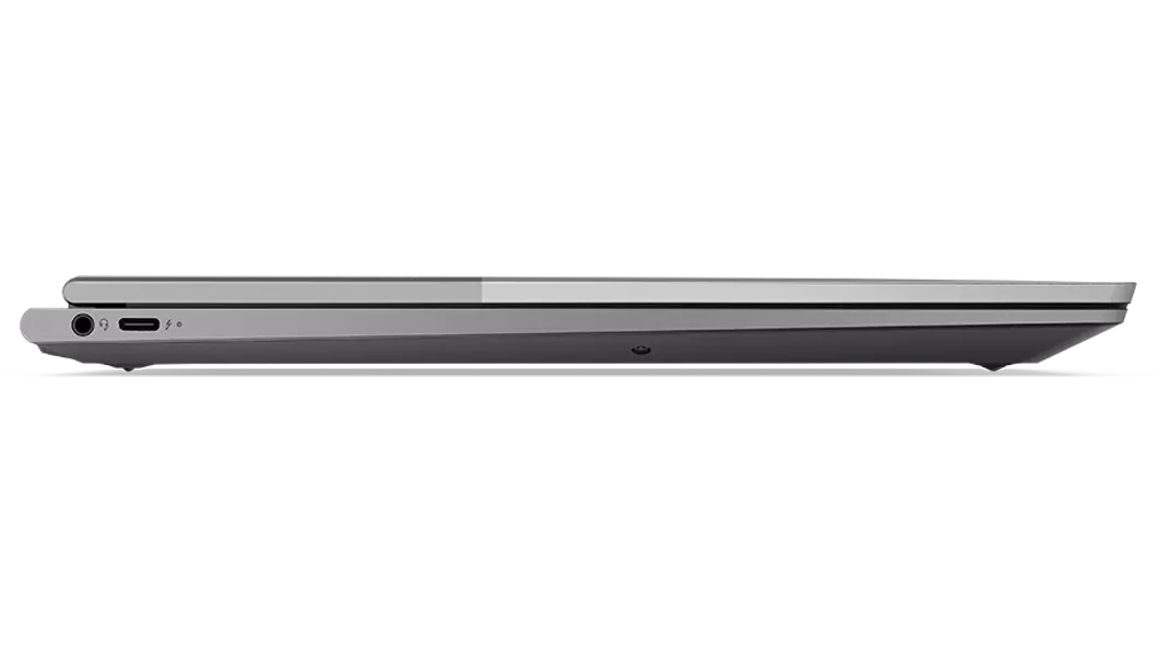 Thumbnail: Side-facing Lenovo ThinkBook Plus Gen 3, closed, showing USB-C Thunderbolt™ 4 and headphone/mic ports