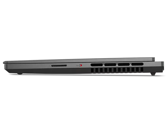 Side profile view of Storm Grey Legion Slim 5i Gen 8 laptop ports