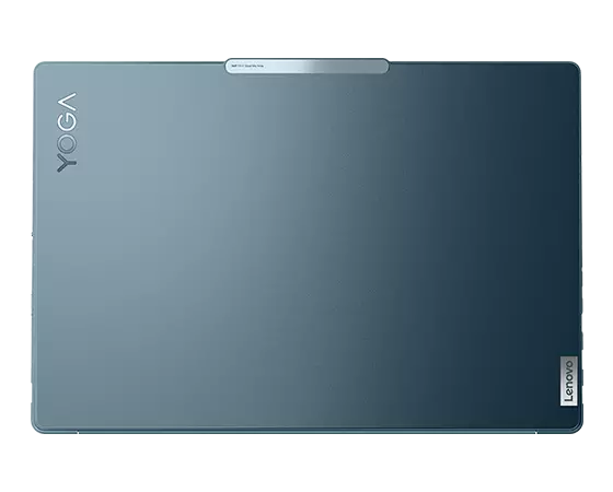 The top cover of a Tidal Teal Lenovo Yoga Pro 9i Gen 8 (16 Intel), closed