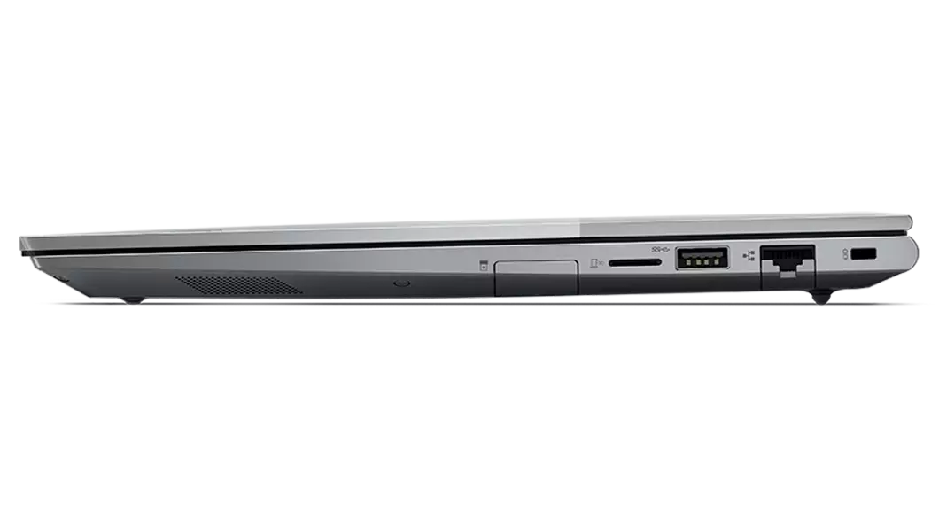 Profile of right-side ports on the Lenovo ThinkBook 14 Gen 4+ laptop, closed cover.