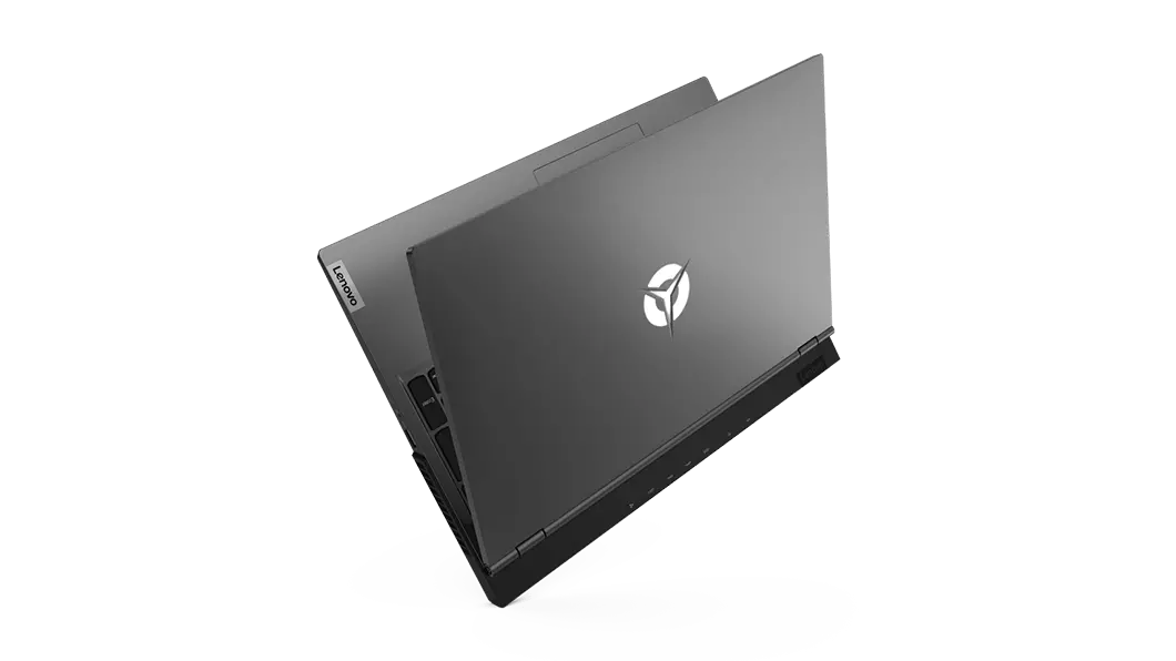 Overhead view of the Lenovo Legion 5Pi laptop, folded