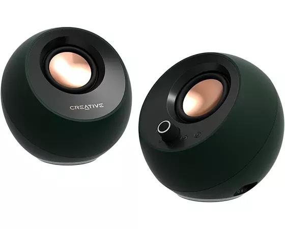 

Creative Labs Pebble Pro V3 Minimalistic 2.0 USB-C Speaker System with Bluetooth 5.0 - Black/Green