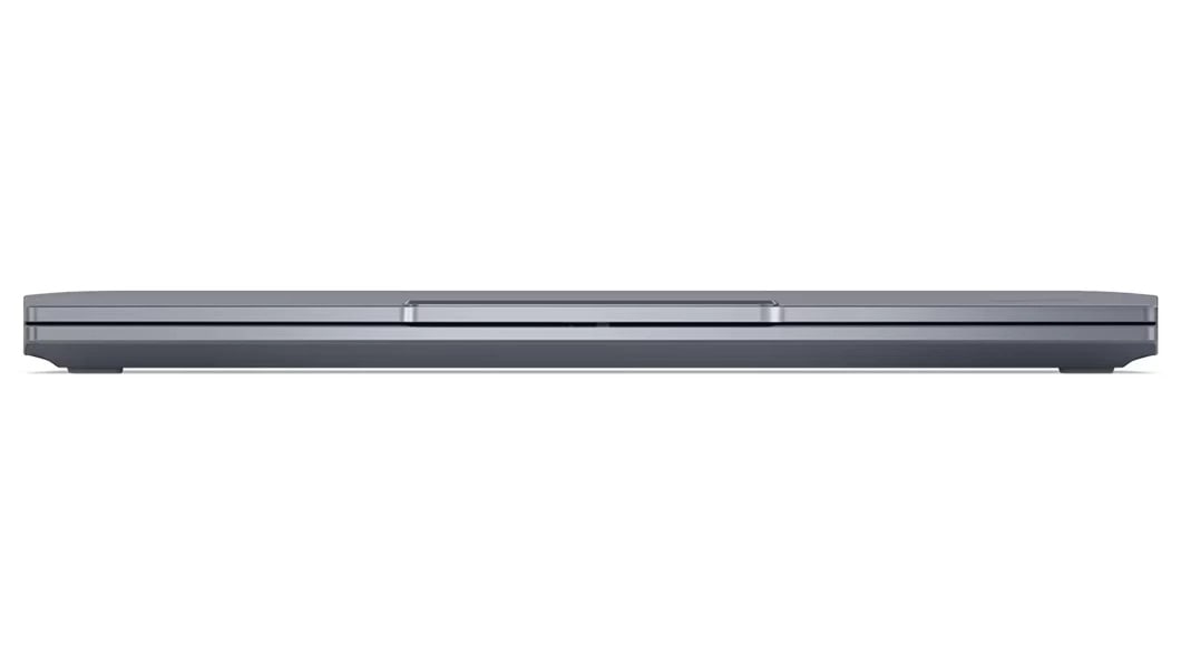 Eye-level close-up of the thin front edge of a closed ThinkPad X13 Gen 4 laptop