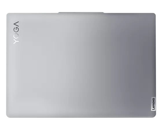 Top cover view of closed Yoga Slim 6 Gen 8 laptop