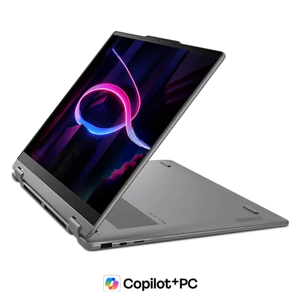 Lenovo ThinkPad X1 2-in-1 Gen 10 laptop in tablet mode, featuring a sleek design.