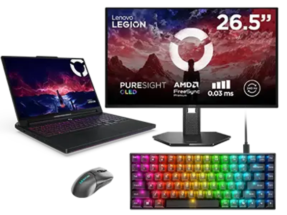 Legion Pro 7 16 + Legion 27Q-10 OLED Monitor, Legion Keyboard & Mouse ...